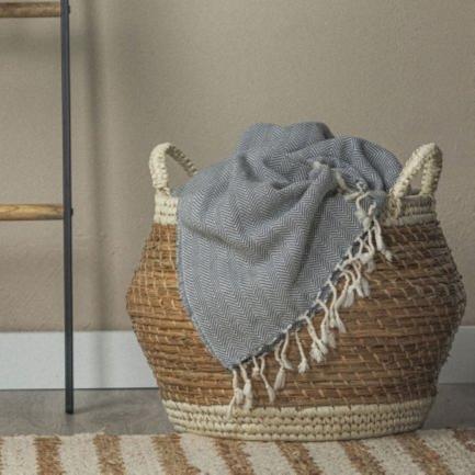 Chevron Turkish Throw with Tassels - Turkish Blanket - The Bali Market